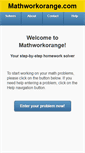 Mobile Screenshot of mathworkorange.com