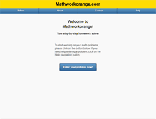 Tablet Screenshot of mathworkorange.com